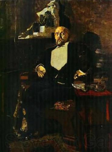 Mikhail Vrubel Portrait of Savva Mamontov France oil painting art